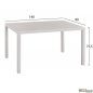 Preview: Dining table set made of aluminum in white color
