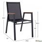 Preview: Dining table set made of aluminum and polywood in anthracite color