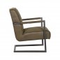 Preview: "Milo" armchair with armrests in army green