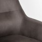 Preview: Sessel  "DOT" 76x75x90 cm  BRAUN-Mikrofaser | Schwarzes Metall