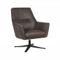 Preview: Sessel  "DOT" 76x75x90 cm  BRAUN-Mikrofaser | Schwarzes Metall