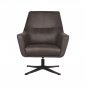 Preview: Sessel  "DOT" 76x75x90 cm  BRAUN-Mikrofaser | Schwarzes Metall