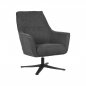 Preview: Sessel  "DOT" 76x75x90 cm Anthrazit-Webart | Schwarzes Metall