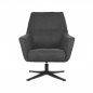 Preview: Sessel  "DOT" 76x75x90 cm Anthrazit-Webart | Schwarzes Metall