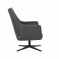 Preview: Sessel  "DOT" 76x75x90 cm Anthrazit-Webart | Schwarzes Metall