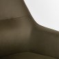 Preview: Sessel  "DOT" 76x75x90 cm Armee Mikrofaser | Schwarzes Metall
