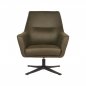 Preview: Sessel  "DOT" 76x75x90 cm Armee Mikrofaser | Schwarzes Metall