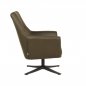 Preview: Sessel  "DOT" 76x75x90 cm Armee Mikrofaser | Schwarzes Metall