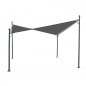 Preview: Terrace covering "Festa" 4m x 4m in black made of aluminum and polyester