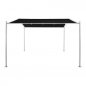 Preview: "Festa Roof" terrace covering 3m x 3m in black made of aluminum and polyester