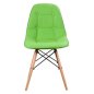 Preview: Stuhl inspiriert Design Eames , Esszimmmerstuhl, kunstleder PU, grün, Woodwell