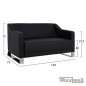 Preview: "Kizzy" 2-Sitzer Sofa, in Schwarz