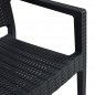 Preview: Stuhl aus Polypropylen mit Armenlehnen in Grau 57x55,5x89cm