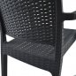 Preview: Stuhl aus Polypropylen mit Armenlehnen in Grau 57x55,5x89cm