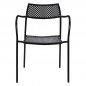 Preview: Schwarzer Metallstuhl 55 x 58 x 76,5 cm.