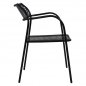 Preview: Schwarzer Metallstuhl 55 x 58 x 76,5 cm.