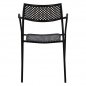 Preview: Schwarzer Metallstuhl 55 x 58 x 76,5 cm.