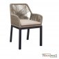 Preview: Aluminum chair with braided rope, in beige