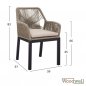 Preview: Aluminum chair with braided rope, in beige
