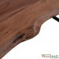 Preview: Tisch aus massivem Akazienholz 118x59,5x47 cm | Baumstamm Möbel