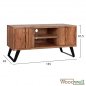 Preview: Sideboard FANCI aus massivem Akazienholz in Naturfarbe | Baumstamm Möbel