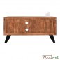 Preview: Sideboard FANCI aus massivem Akazienholz in Naturfarbe | Baumstamm Möbel
