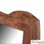 Preview: Mirror handcrafted from solid acacia wood in natural colors | Tree trunk furniture