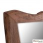Preview: Mirror handcrafted from solid acacia wood in natural colors | Tree trunk furniture