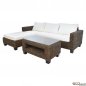 Preview: Handgefertigte Sofaecke Bamboo ROCKY II mit 4 Sitzen und Tisch