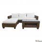 Preview: Handgefertigte Sofaecke Bamboo ROCKY II mit 4 Sitzen und Tisch