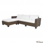 Preview: Handgefertigte Sofaecke Bamboo ROCKY II mit 4 Sitzen und Tisch