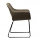 Preview: Sessel "Madison" aus Kunstleder in braun mit Metallbeinen