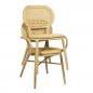 Preview: Outdoor Stuhl "Jay" Aluminium in natürlich beige stapelbar