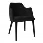Preview: Velvet chair "Ivy" in black