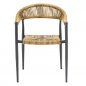 Preview: Outdoor Sessel "Jonah" aus Aluminium und Seilgeflecht in natürlich beige 56,6x79x69cm