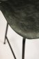 Preview: "Judi Low" bar stool made of green velvet and metal frame