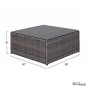 Preview: Complete living room corner 2 pieces metal frame with basket lining in gray tone and pillows in dark gray color