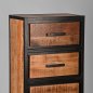 Preview: Tampa chest of drawers 50x30x105 cm Rough mango wood | Black metal