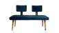Preview: Bank "Logan" 120x48x46x82 cm aus Stoff und Holzbeinen