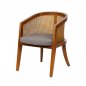 Preview: "Monaco" armchair made of wood and rattan back