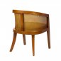 Preview: "Monaco" armchair made of wood and rattan back