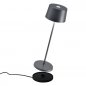 Preview: Tischlampe "Olivia" aus Aluminium in Anthrazit 35 cm Höhe