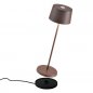 Preview: Tischlampe "Olivia" aus Aluminium in braun 35 cm Höhe