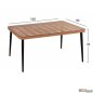 Preview: Outdoor-Esstisch-Set Allegra Wicker in Schwarz - Beige