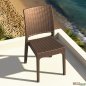 Preview: Polyrattan-Gartenstuhl Florida I XXL - Bistrostuhl aus Kunststoff mit Einer max. Belastbarkeit von: 160 kg I erhältlich Braun