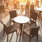 Preview: Polyrattan-Gartenstuhl Florida I XXL - Bistrostuhl aus Kunststoff mit Einer max. Belastbarkeit von: 160 kg I erhältlich Braun