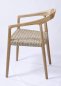 Preview: PAFOS-STUHL aus Teakholz und synthetischem Rattan 55X53X80H