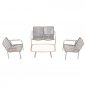 Preview: "PIONEER" LOUNGESET 4-TEILIG AUS STAHL