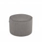 Preview: Hocker Tibo 55x55x40 cm Dunkelgraues Ribcord