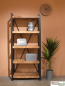 Preview: Bücherregal aus mangoholz im industrie-look
